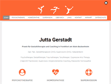 Tablet Screenshot of jutta-gerstadt-psychotherapie.de